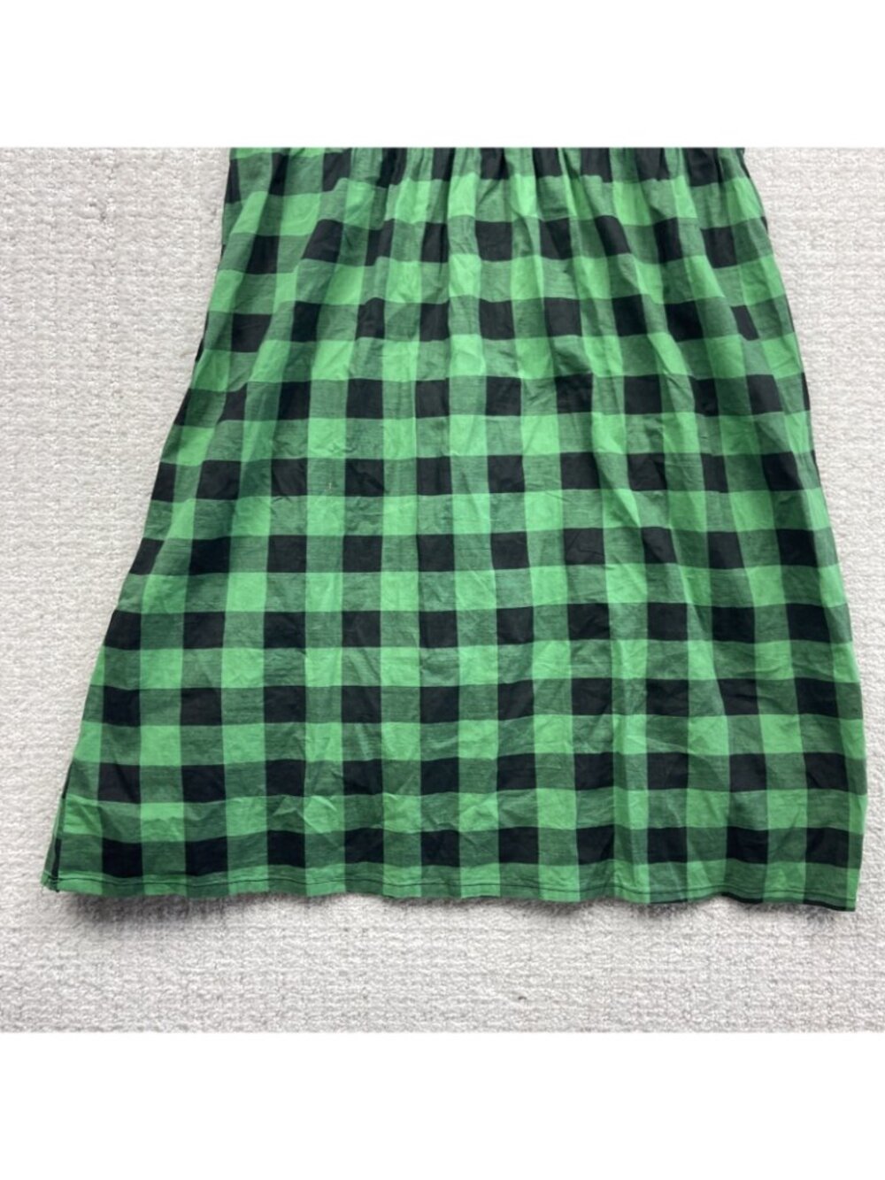 Y2k Green Plaid Babydoll Dress Grunge Skater 2000's Wom Sz S Spaghettis Straps - Picture 3 of 7